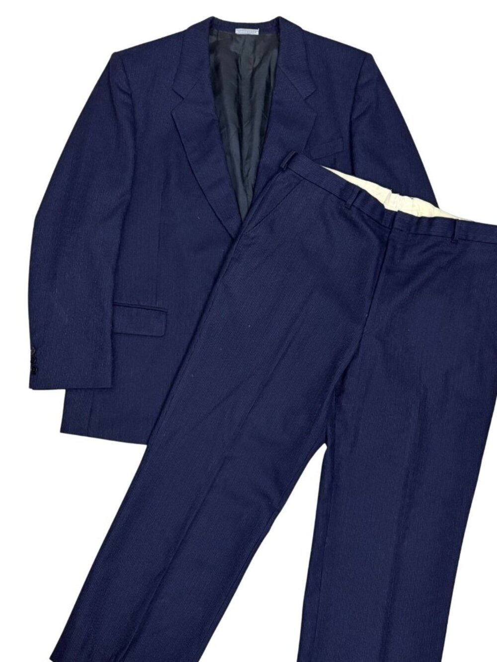 Leishman Vintage 90s Pinstripe Suit Business Casual Formal Retro Blazer Mens XL